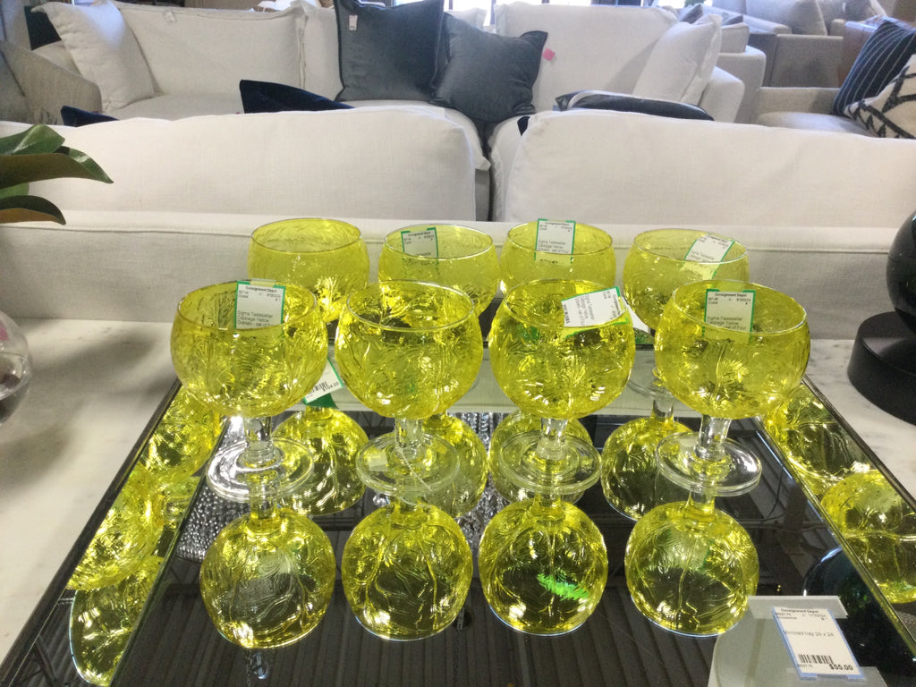 Sigma Tastesetter Cabbage Yellow Goblets - set of four