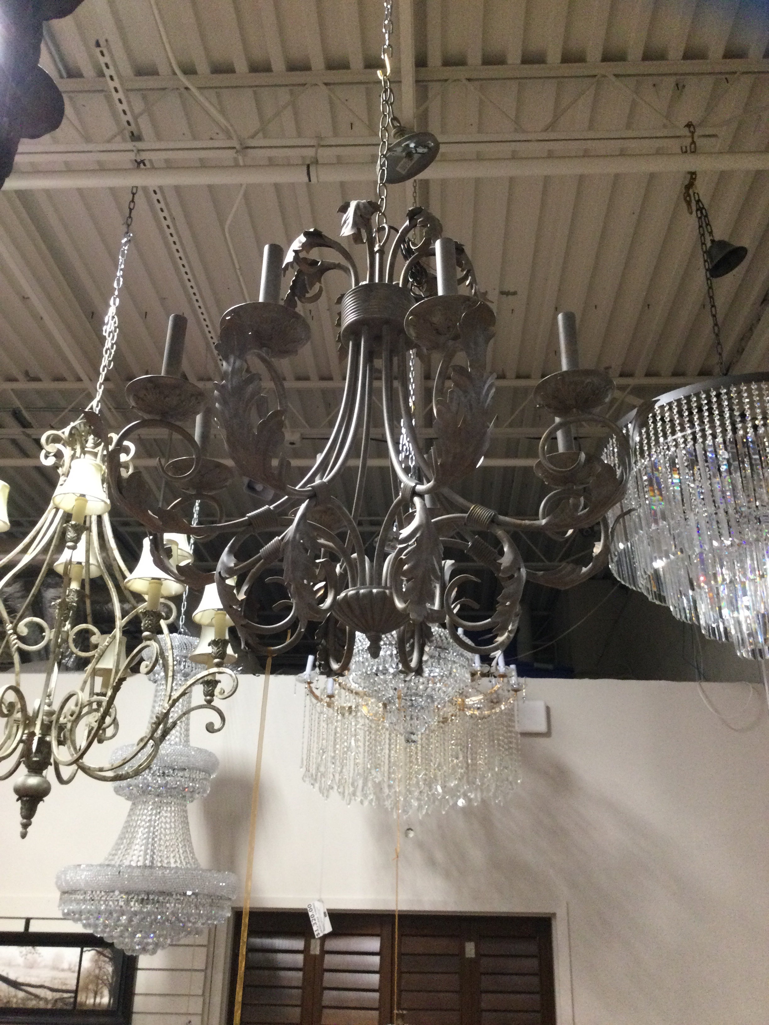 Scroll Iron 8 Light Chandelier 31" H 33 W
