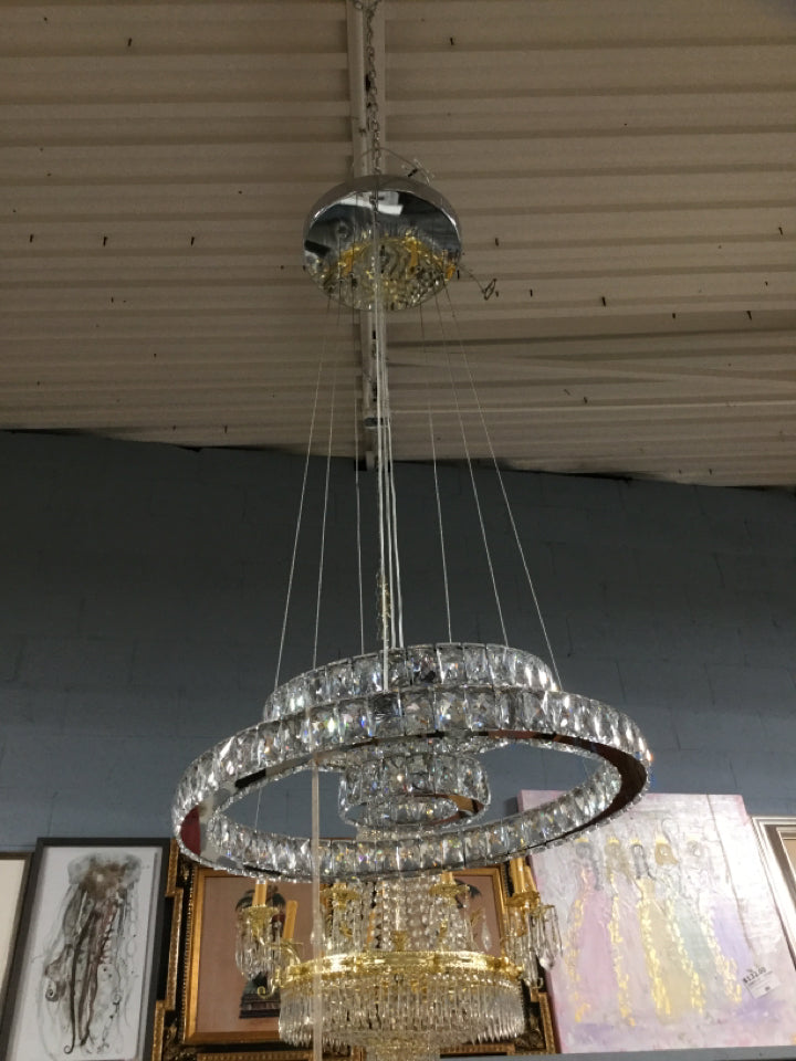 3 LED Halo Chandelier 23 X 53