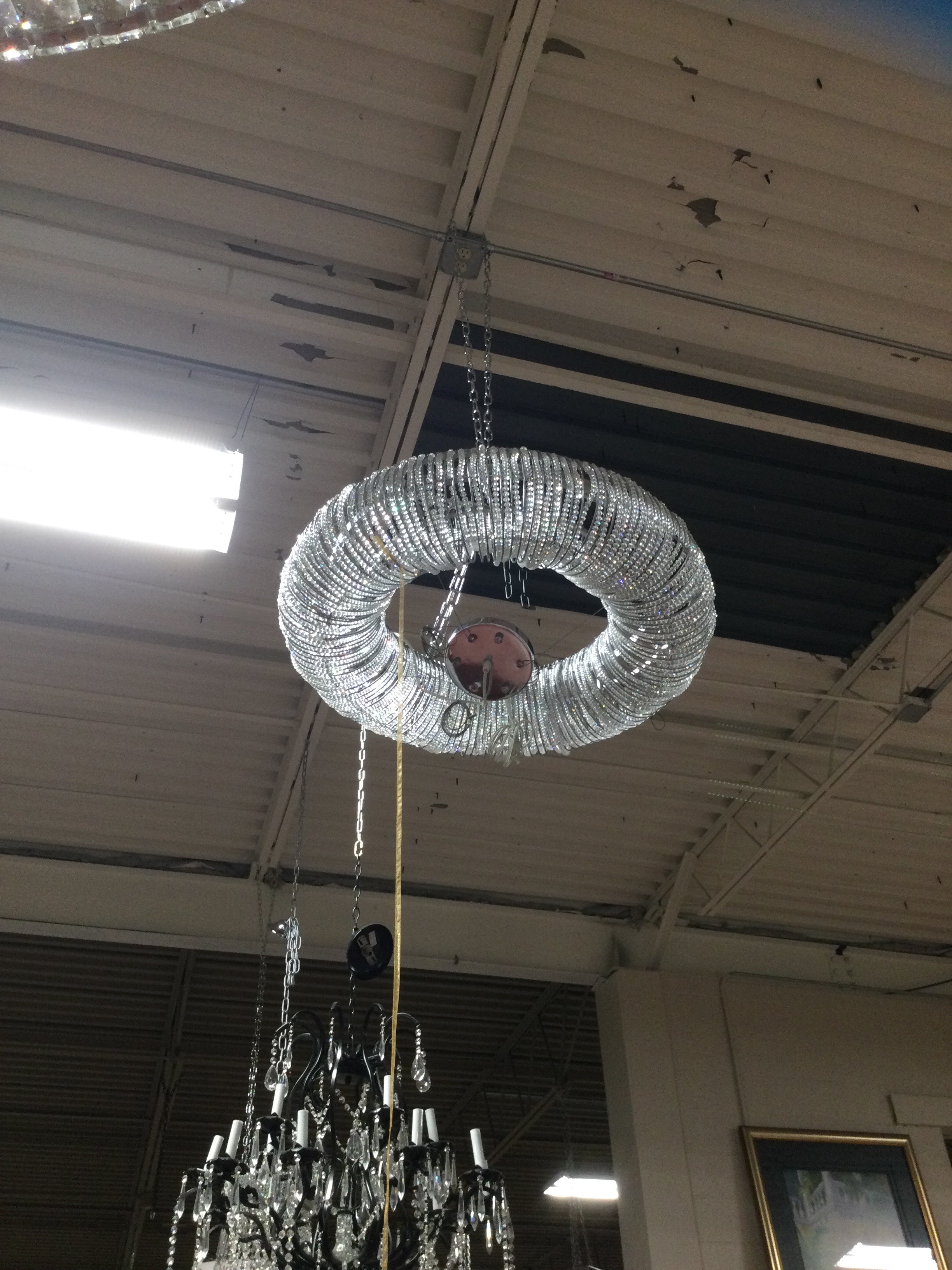 Silver Halo Chandelier 30W x 30H 9 Lights