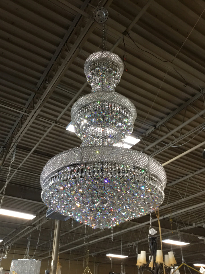 Graduated Tier Crystal and Silver