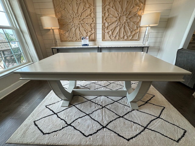 Dining table, custom finish in putty color, Mandalay, 72x40x30,