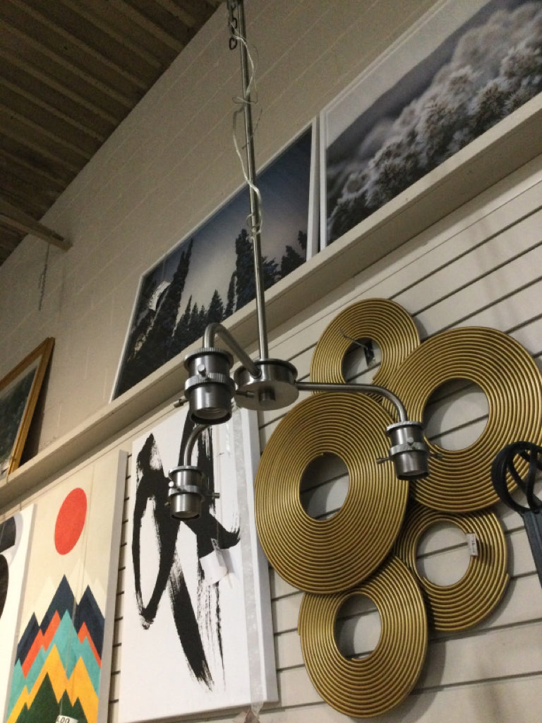 Pottery Barn 3 Light Chrome Pendant Light