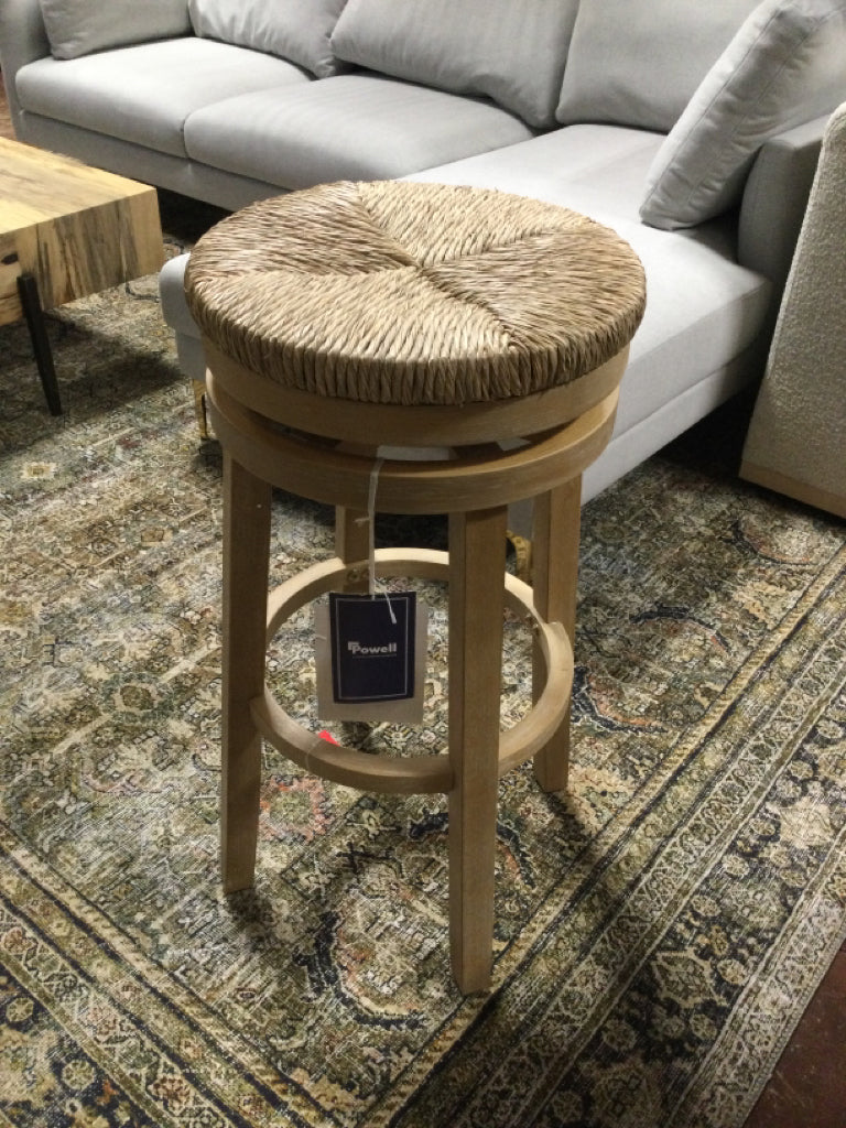 Morgan Natural Wire Brushed Swivel Bar Stool