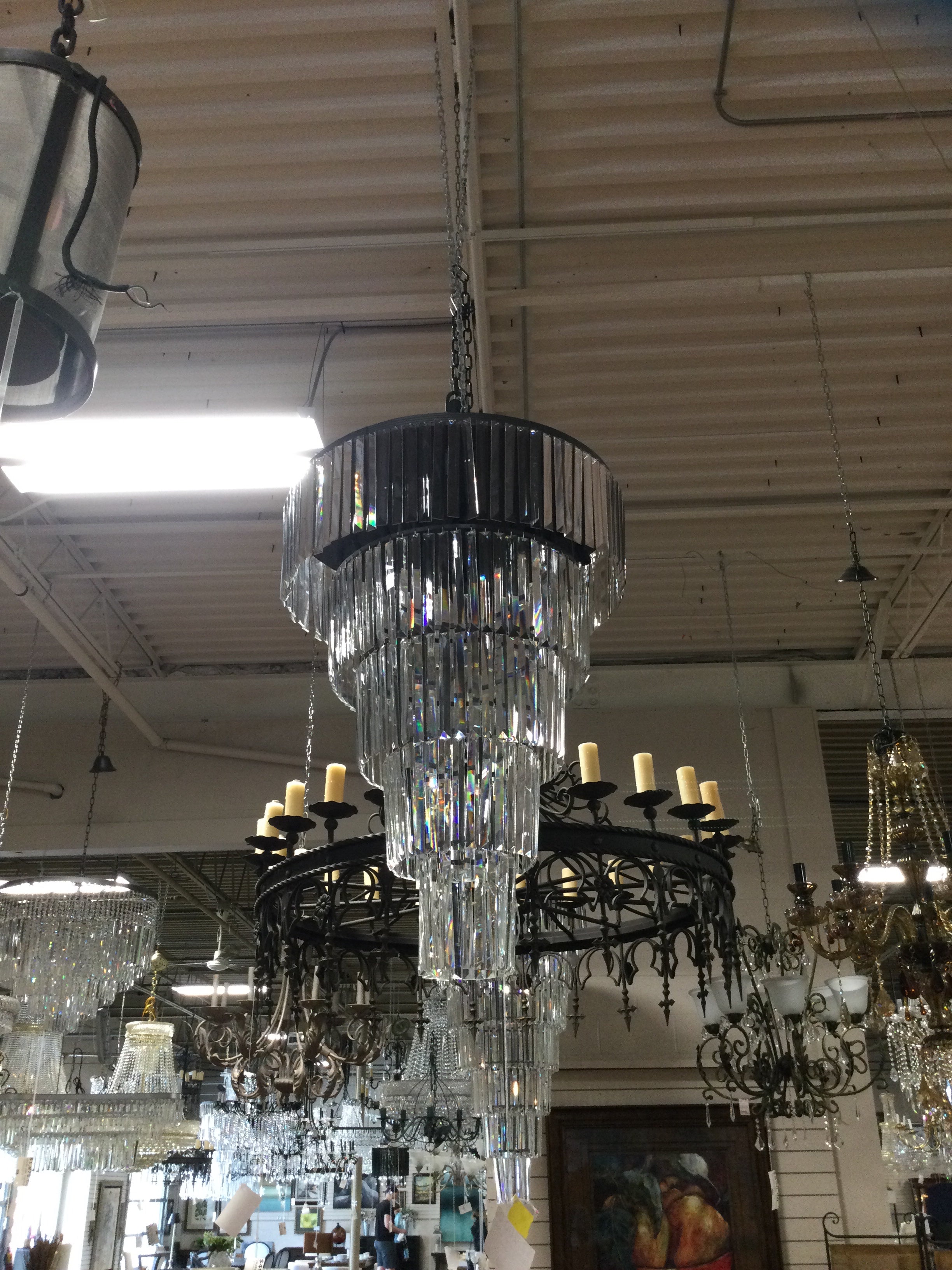 5 Tier Crystal 24Lights 40 H x 27 W Chandelier #1