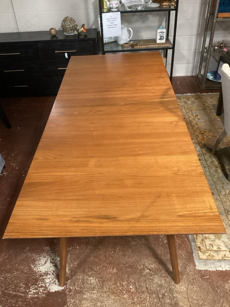 West Elm Mid century Dining Table 72 x 38, one  20" leaf