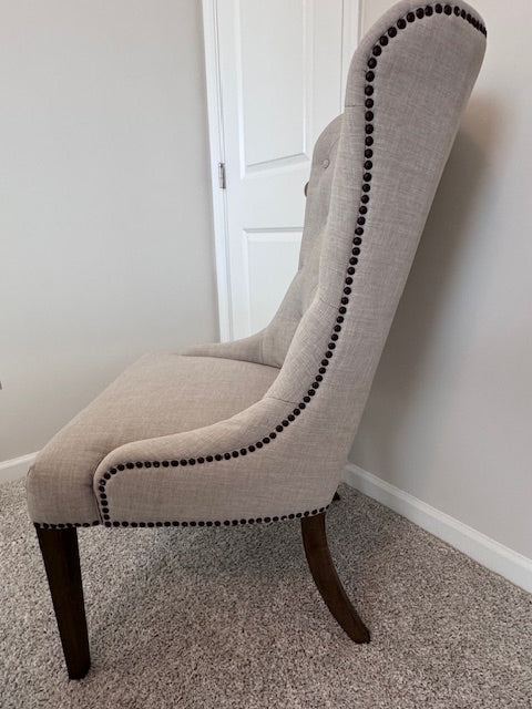 Four Hands Lillian Occasional chair-grey linen; 35x35x46