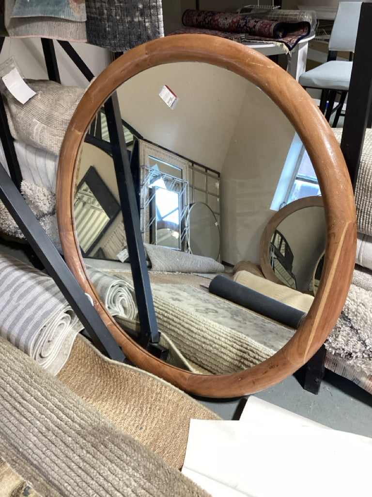 Mirror / Gulliver smoked acacia wood mirror / 36.5 round