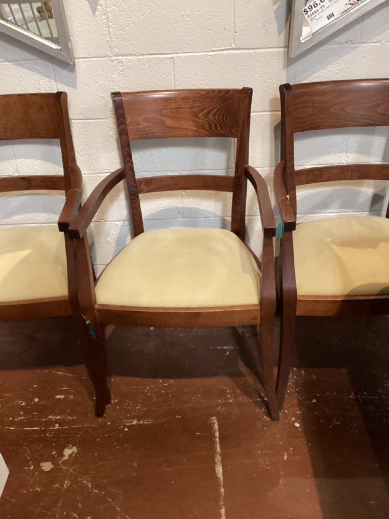 Set of 6 Pottery Barn Italian Cherry Finish Arm  Chairs