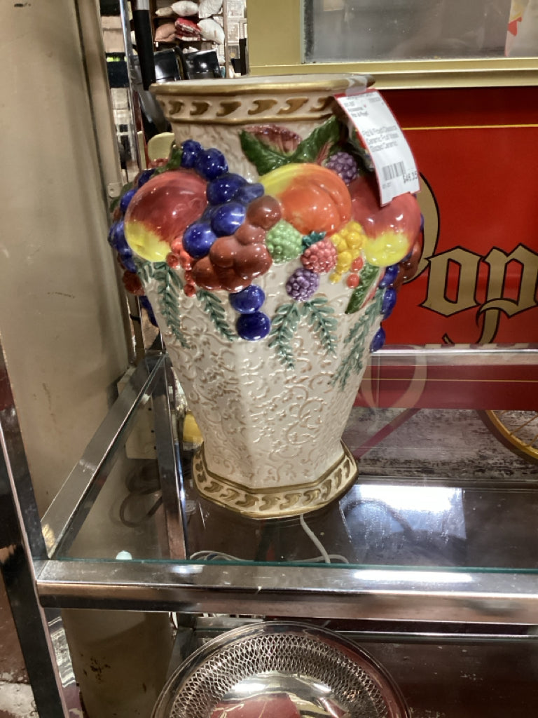 Fitz & Floyd Classics Ceramic Fruit Vase Glazed Ceramic