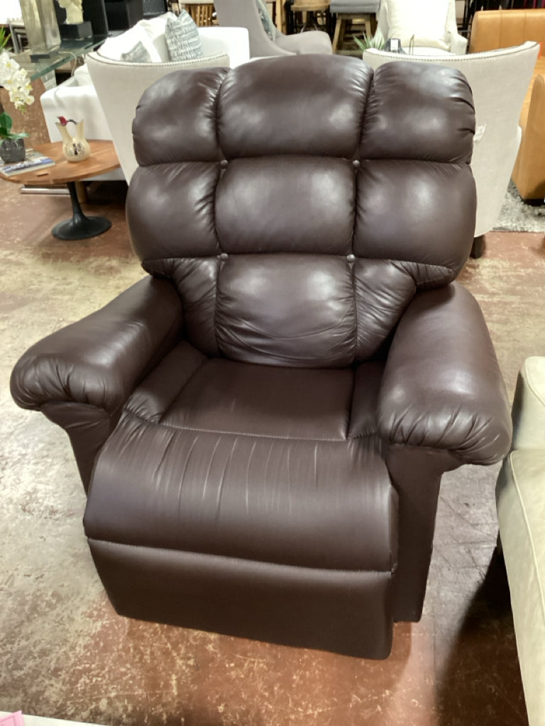 Large Power Brown Leather Lift & Recline Ultra Comfort of America