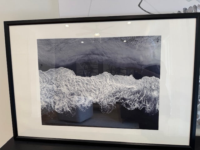Maggie Olsen Art "Waves in Black & White" 37x25