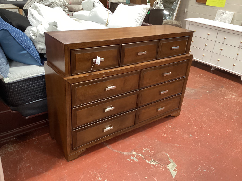 Mahogany Dresser/ 9 drawer 58 x 17 x 40 high