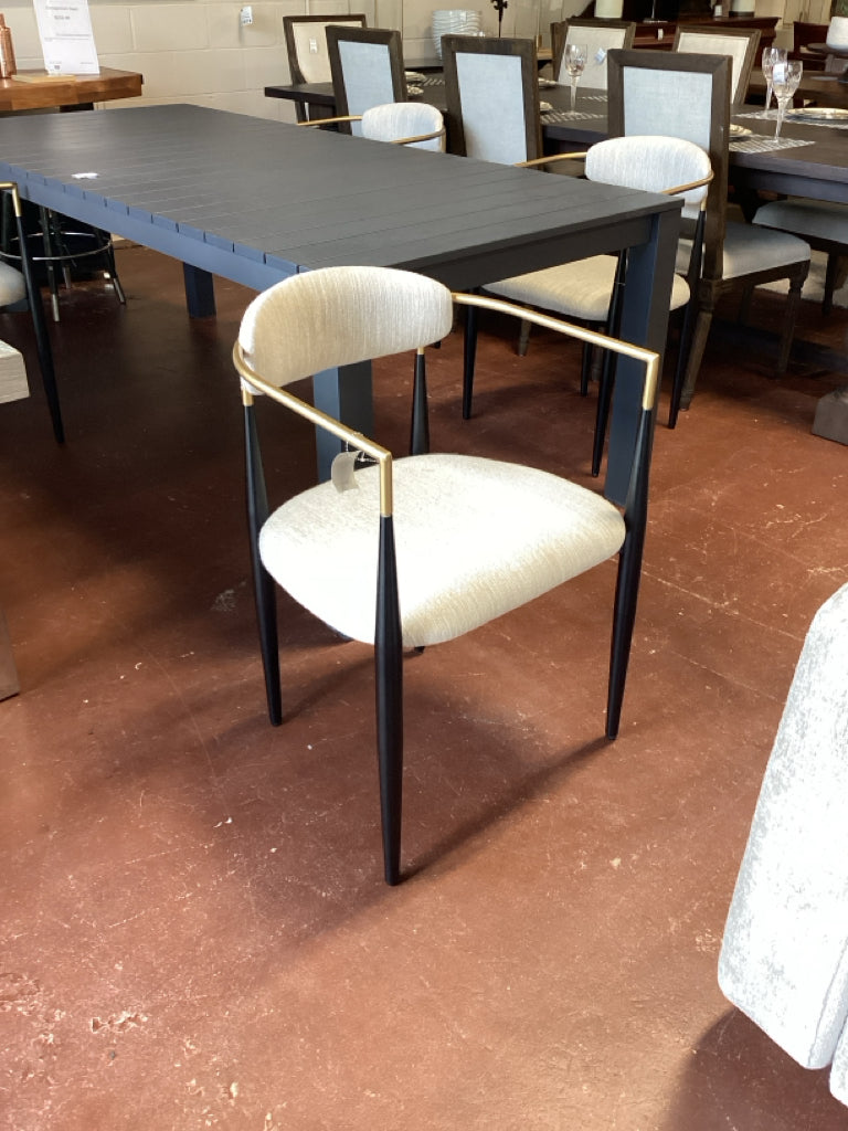 Noble House Home Furnishing Boise Beige/Black  Dining Chairs SET OF 4