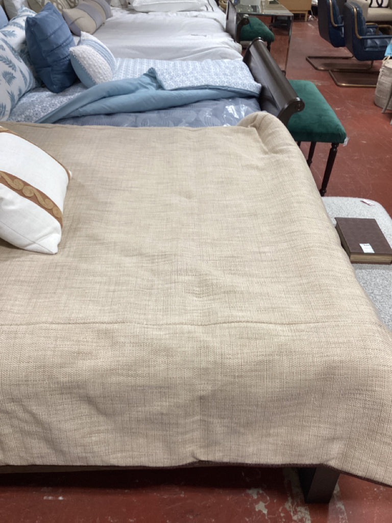 QUEEN Barclay Butera comforter w/ 2 accent pillows(brown/blk stripes)