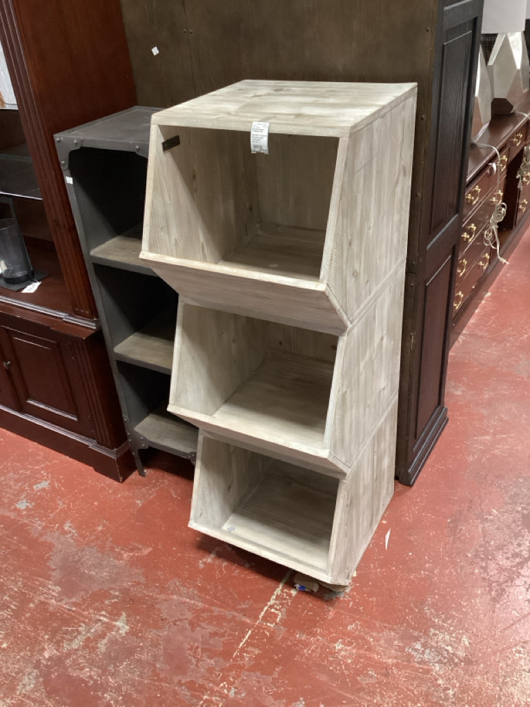 Restoration Hardware Mercantile Wood Shelf/Cabinet 18x51x51h