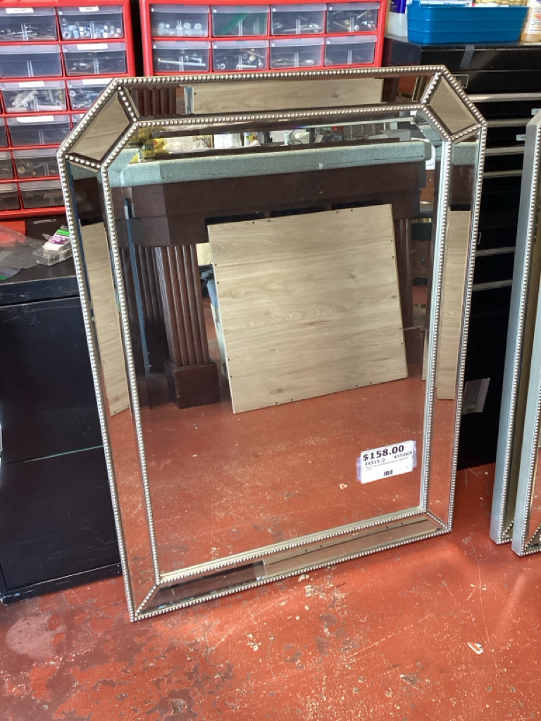 Mirror/ arched beaded mirror frame 40" x 30"