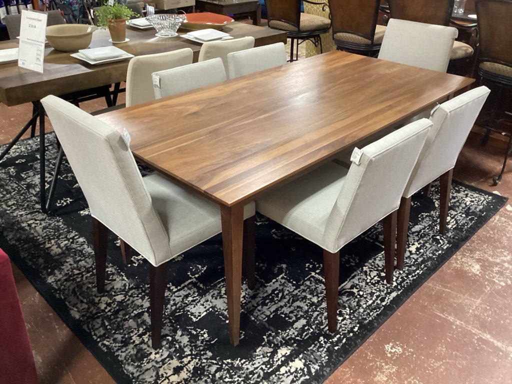Room & Board Walnut Grain Top with Tapered Legs 36" X 72"