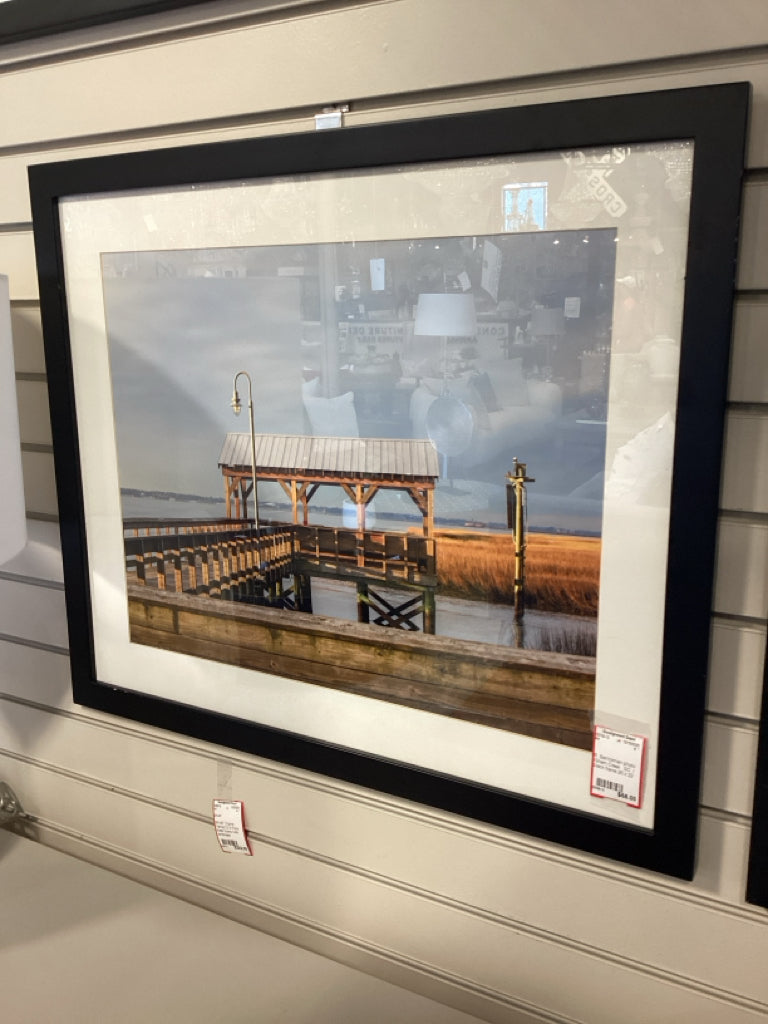 B. Barrickman photo /Shem Creek   SC  / black frame 26 x 22