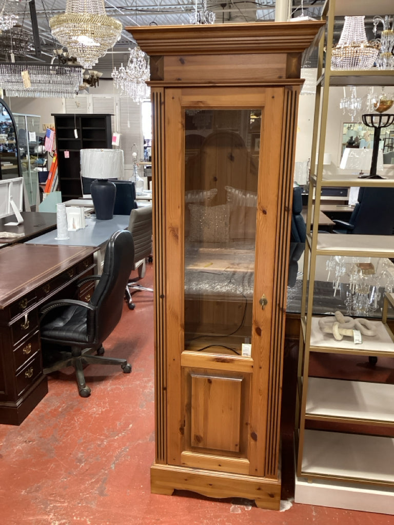 Pine Cabinet with Storage Cabinet 29x81x19