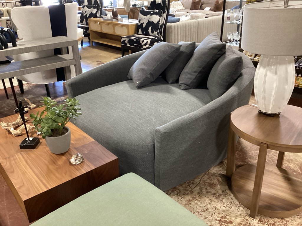 Four Hands Chloe Media Lounger / grey 62 x 60