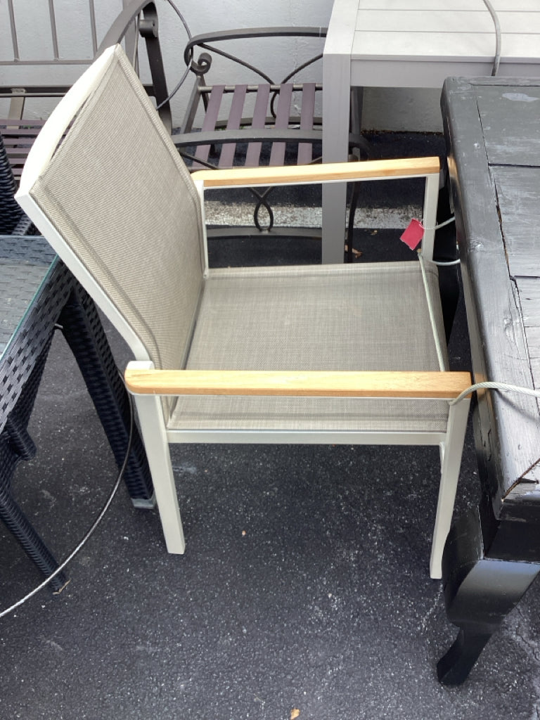 Barlow Tyrie Aura Stacking Sling Dining Chair Set/Two Armchairs & Four Side Chai