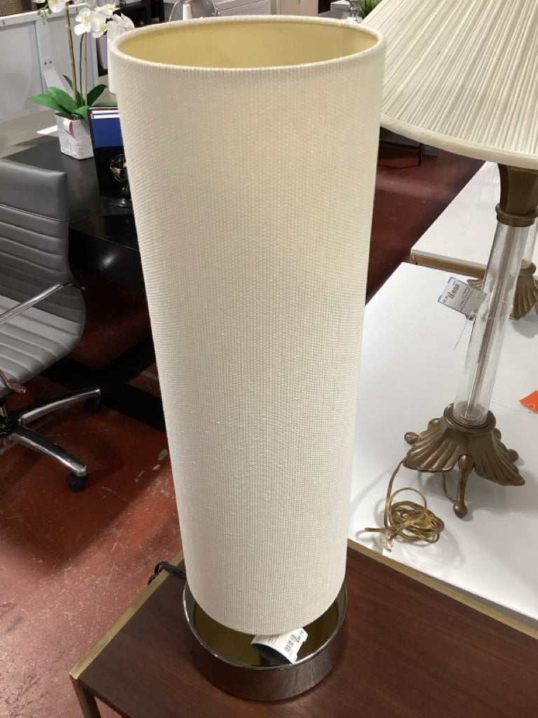 Large Column Lamp with Touch-Control Chrome base. Three brightness settings 26"