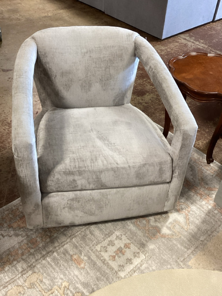 Century Signature Calla Swivel Chair, Grey 32x35x30