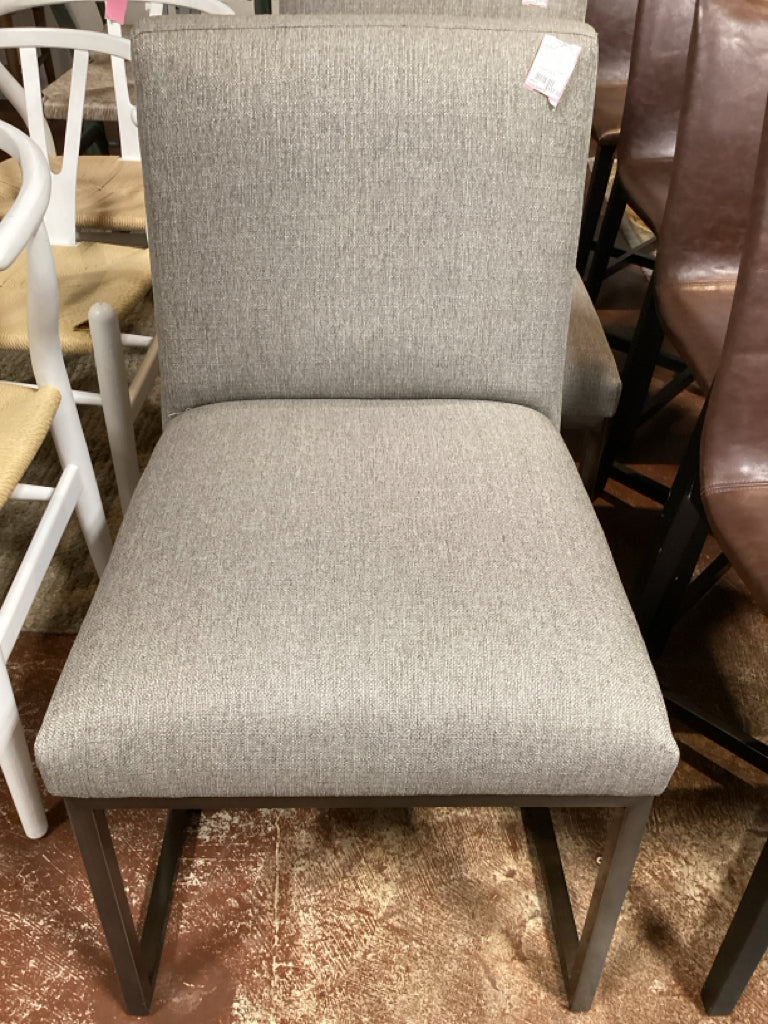 Universal Modern Cooper Side Chair Grey Bronze Base, Pleated Back