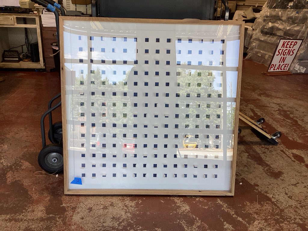 LuLu and Georgia "See Through" Wall Art, Cobalt/White 48x48
