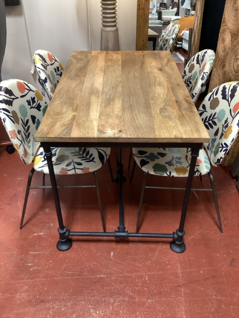 Reclaimed wood & iron table/ desk 49 x 29 x 30