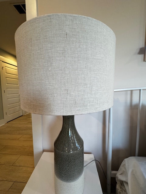 Uttermost Savin - 1 Light Table Lamp; cermaic grey/ivory textured glaze