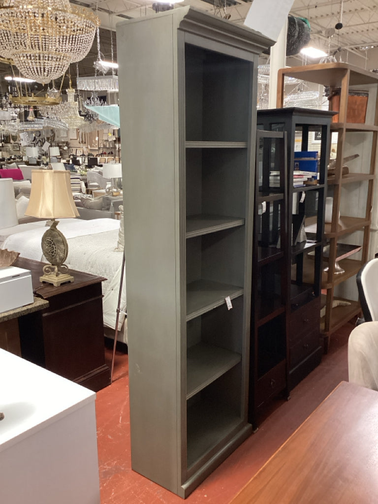 Ballard Design Tucscan Right Bookcase in Dark Grey 26.5x15x81