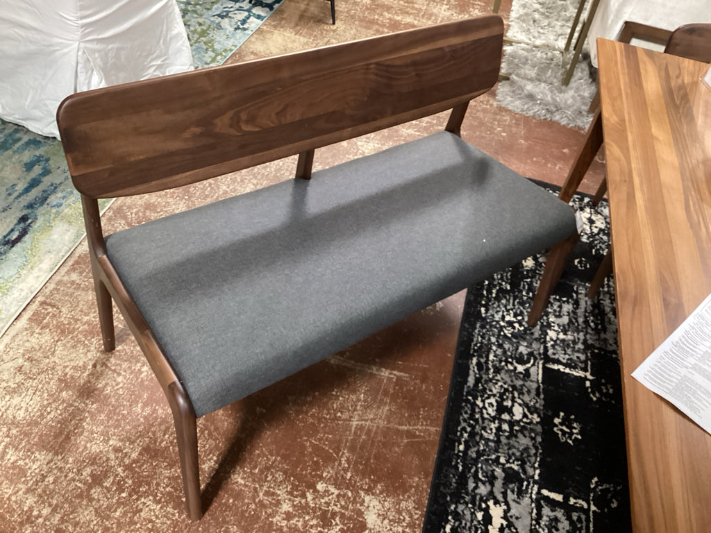 Vincent Dining Bench in Walnut 47.2"W x 23.4"D x 32.3"H 7KKX2685