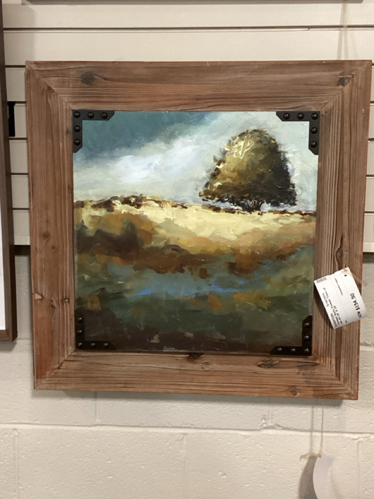 Uttermost Rustic Framed Trees of Love Art 28" X 28"