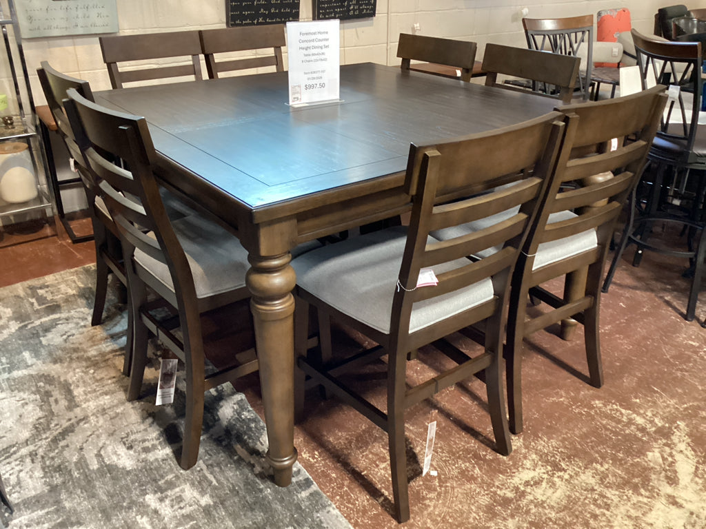 Foremost Home Concord Counter Height Dining   with butterfly leaf & 8 Chairs