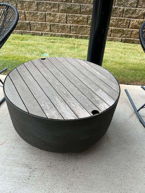 Four Hands Outdoor Drum Table w/ Lid Top 32x16