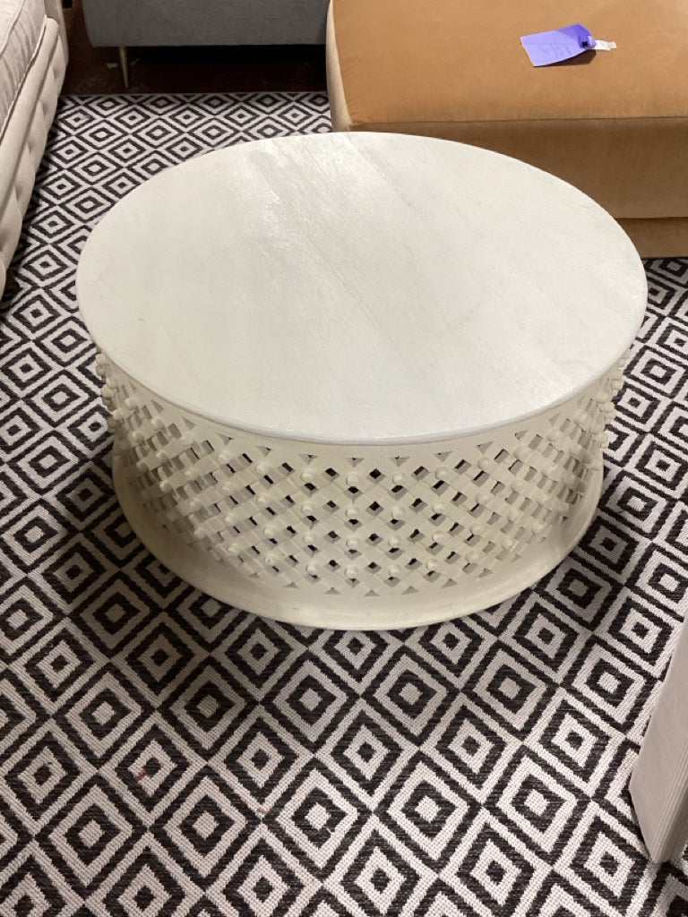 Ballard Design Bornova Cream Coffee Table 36x16