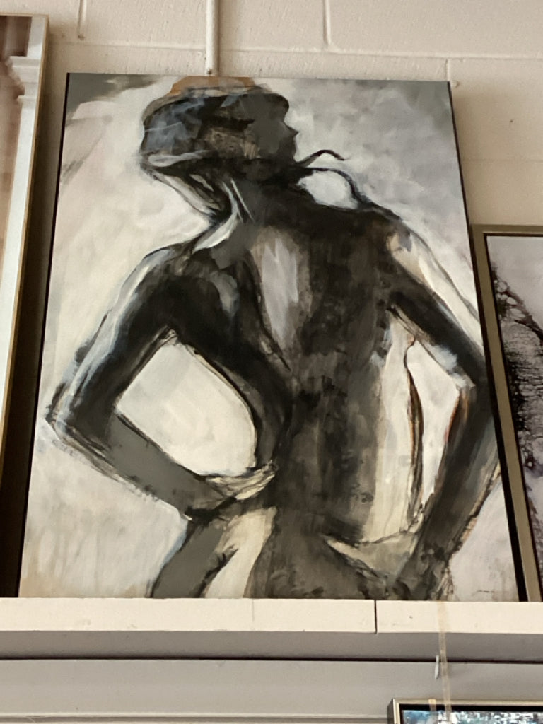 Art Print Gesture II on Black Frame 24x36