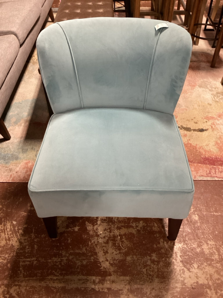 Velvet Small Slipper Accent Chair