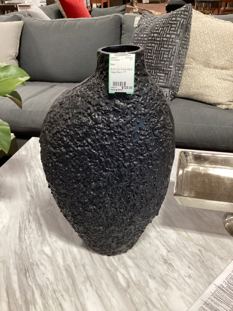 BIDK Elk Home Aston Vase Black 17"
