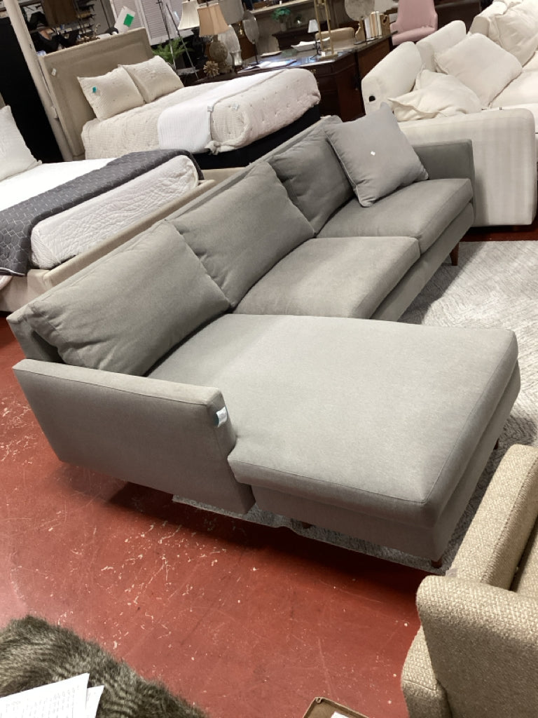 ROOM & B0ARD Cement Grey Sectional Reversible Ottoman 95"Lx37"W x 72" Long w/ott