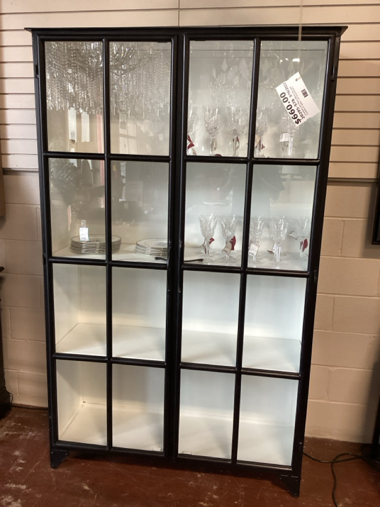 Four Hands Lexington Cabinet-BLK 48x17x78 2 door