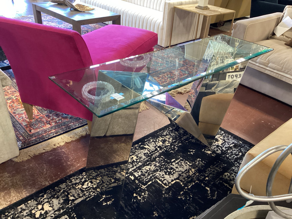 Console Table w/ Glass Top 16" x 60"