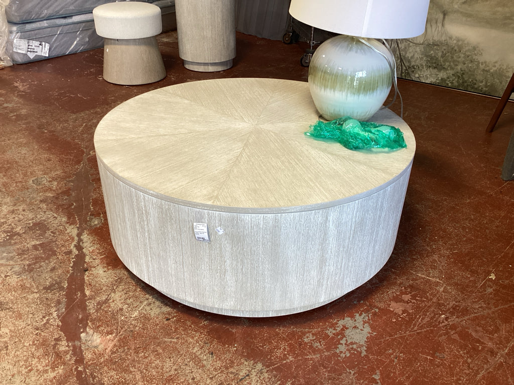 Ginny White Washed Coffee Table 42" Round