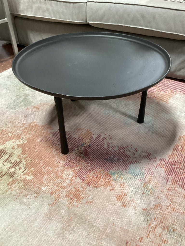 West Elm Forged iron End Table 24 x 13.5