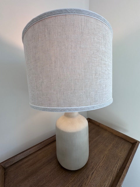 Resin bottle lamp; 27  cream color