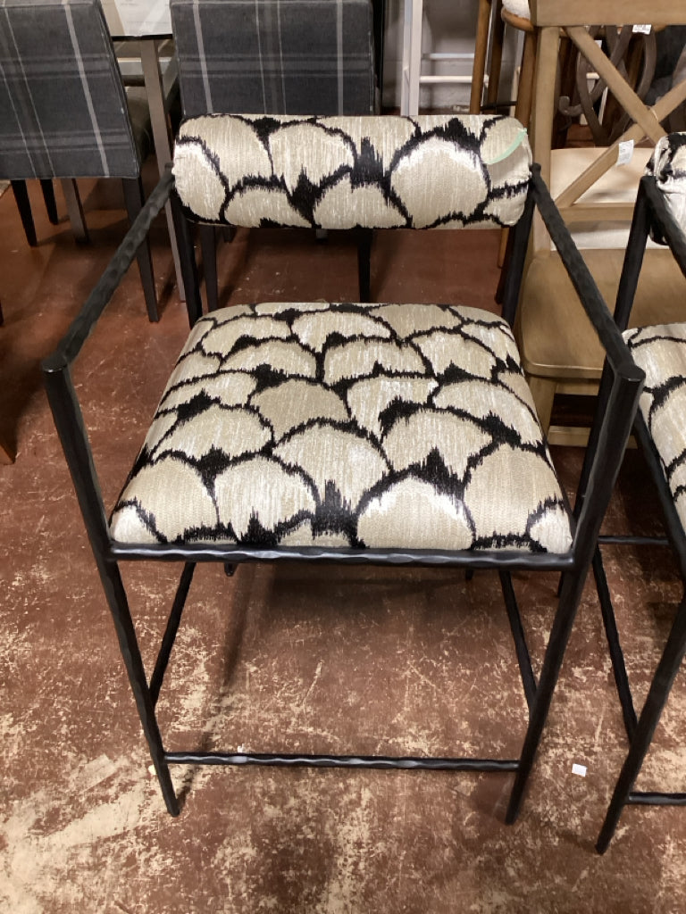 Arteriors Barbana Counter Stool Ocelot Embroidery   21 x 33  49DZAXCT