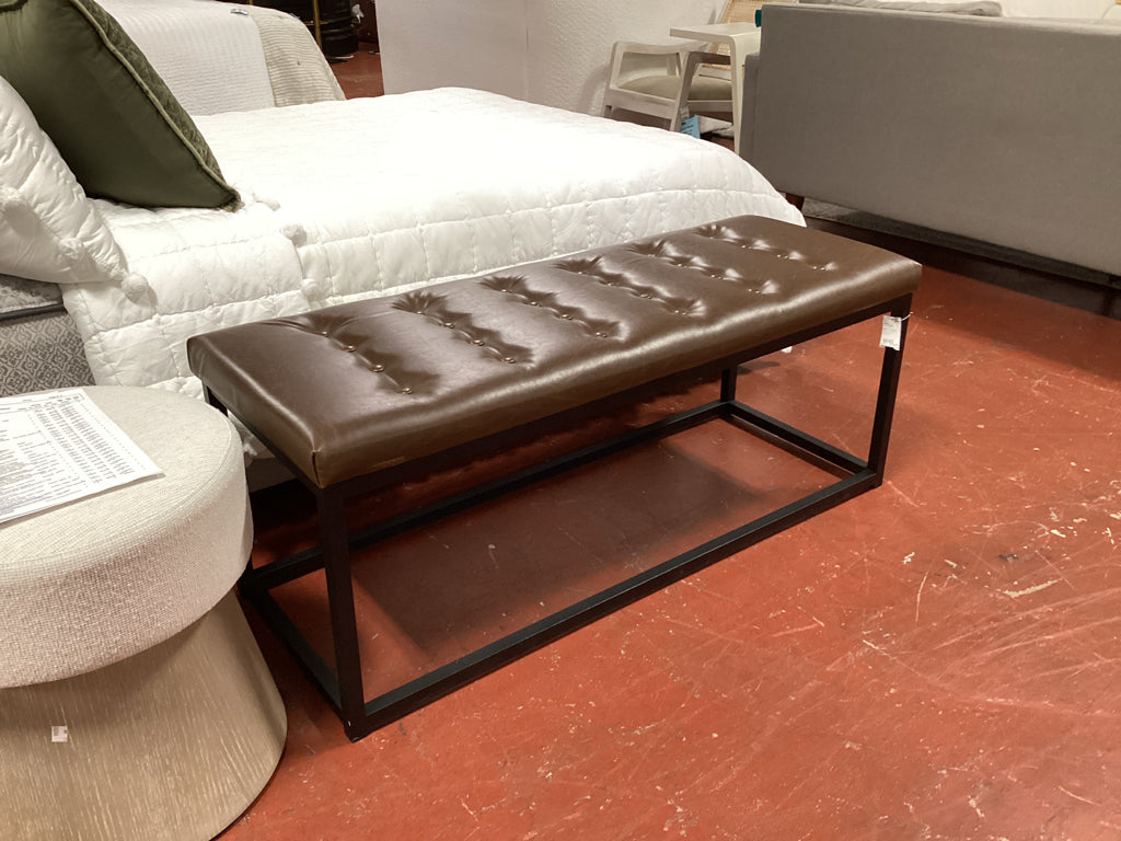 Safavieh Reynolds  Tufted Bench in Brown 48x18x18