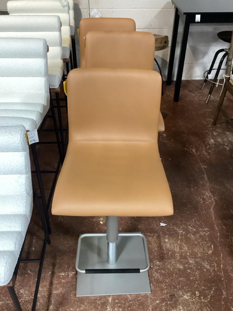 Cantoni Toro Leather Adjustable Bar Stool